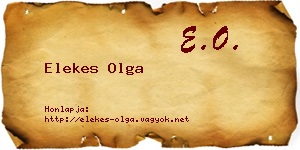 Elekes Olga névjegykártya